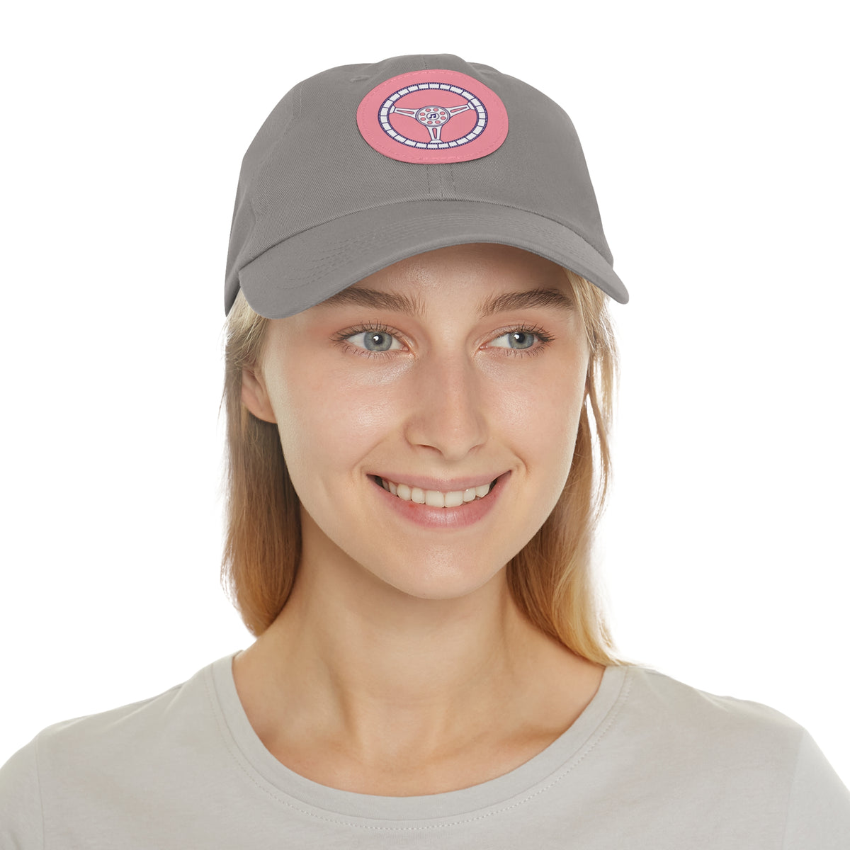 Cars, Music & Movies Leather Patch Hat – Film Strip Steering Wheel Logo