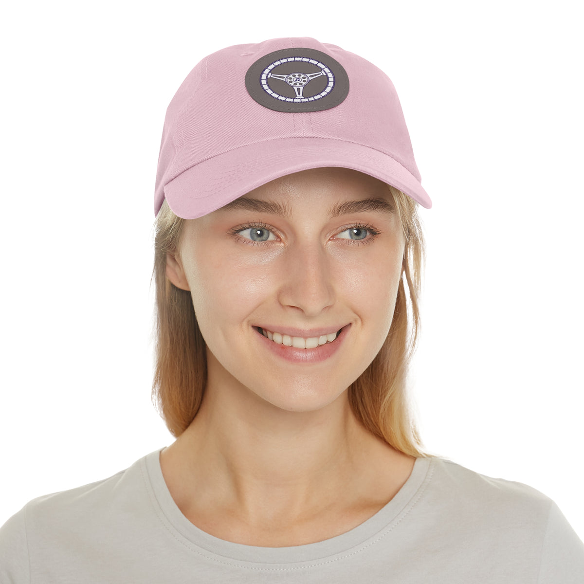 Cars, Music & Movies Leather Patch Hat – Film Strip Steering Wheel Logo
