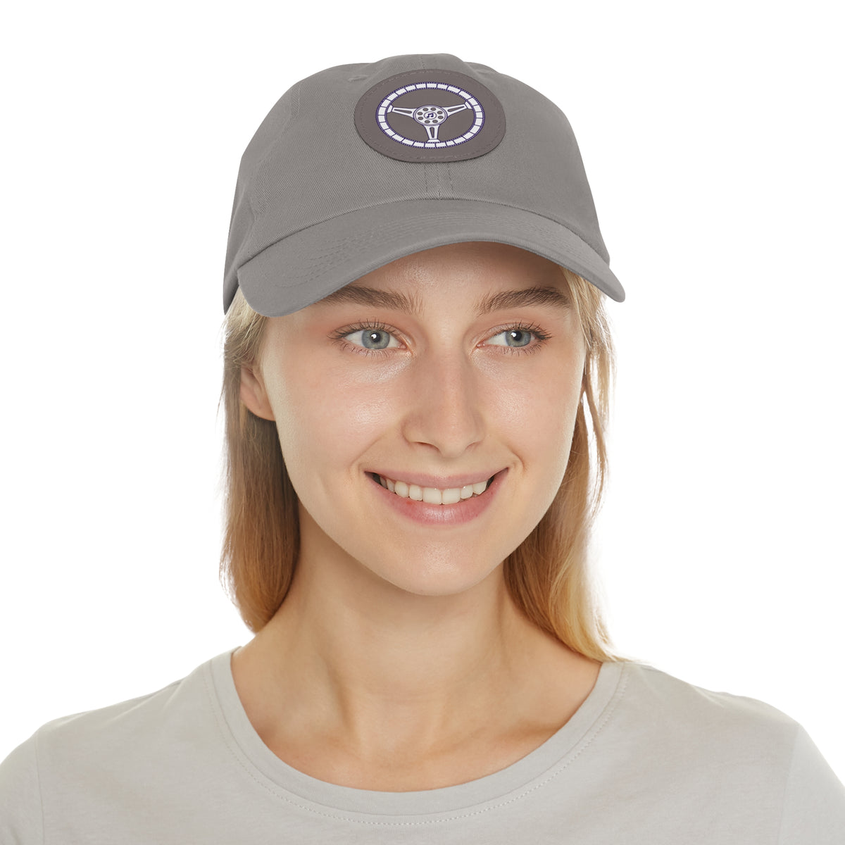 Cars, Music & Movies Leather Patch Hat – Film Strip Steering Wheel Logo