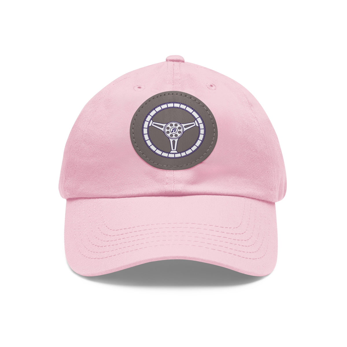 Cars, Music & Movies Leather Patch Hat – Film Strip Steering Wheel Logo