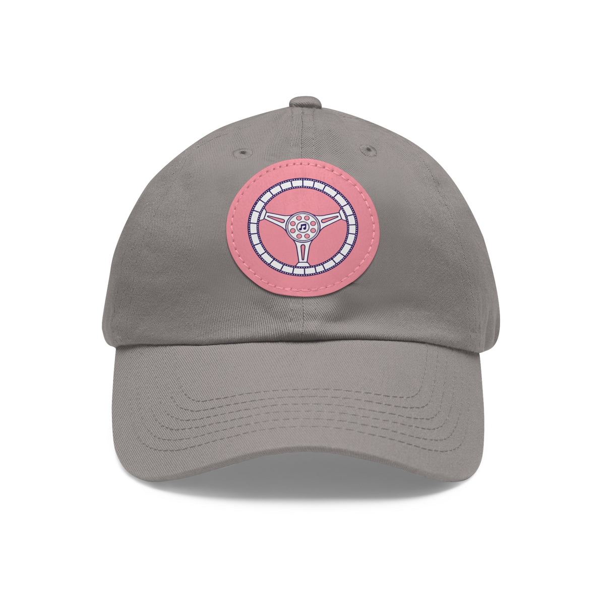 Cars, Music & Movies Leather Patch Hat – Film Strip Steering Wheel Logo
