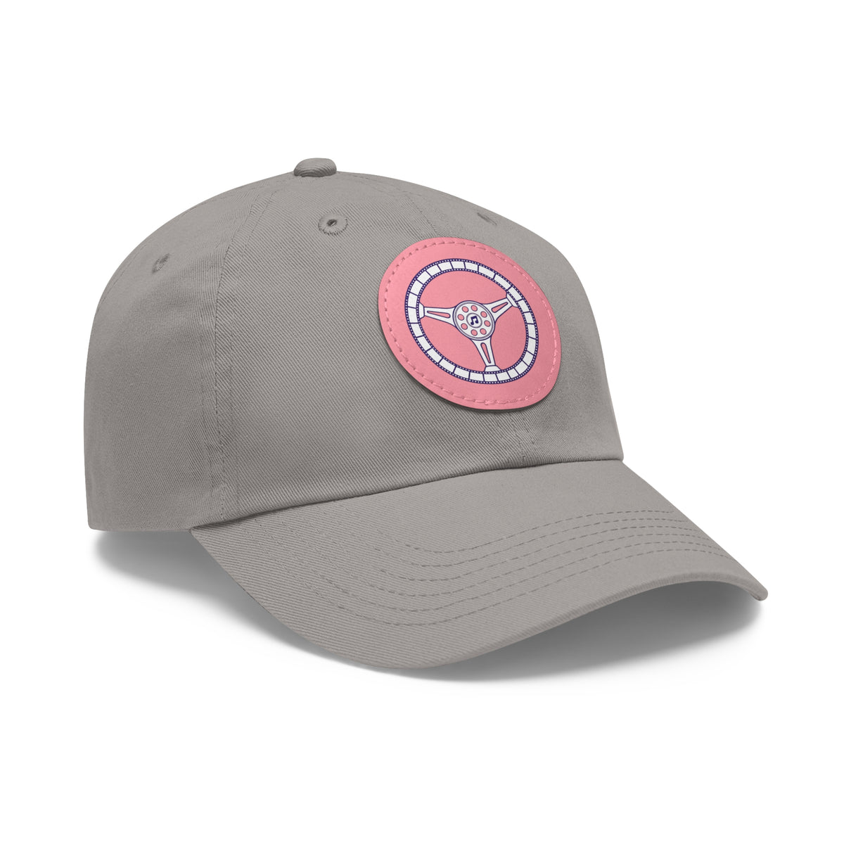 Cars, Music & Movies Leather Patch Hat – Film Strip Steering Wheel Logo