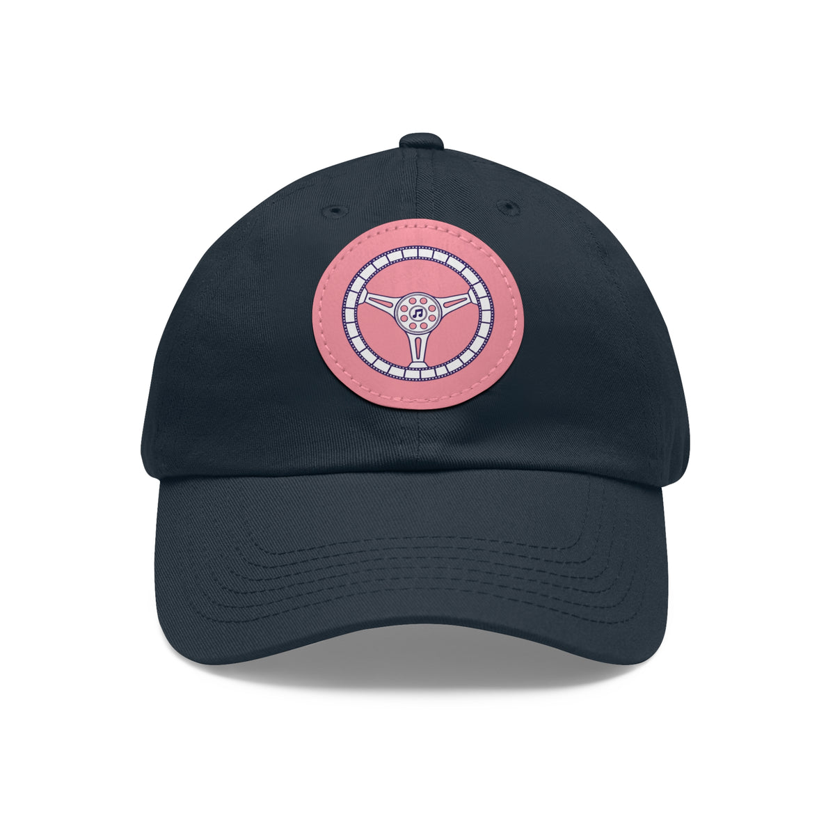 Cars, Music & Movies Leather Patch Hat – Film Strip Steering Wheel Logo
