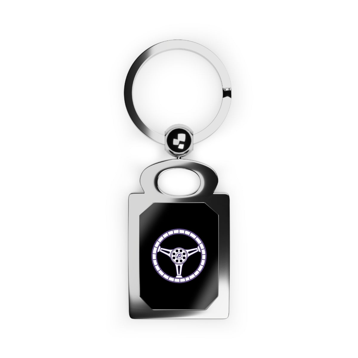 Cars, Music & Movies Photo Keyring – Steering Wheel Logo