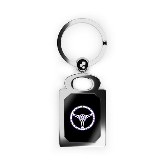 Cars, Music & Movies Photo Keyring – Steering Wheel Logo