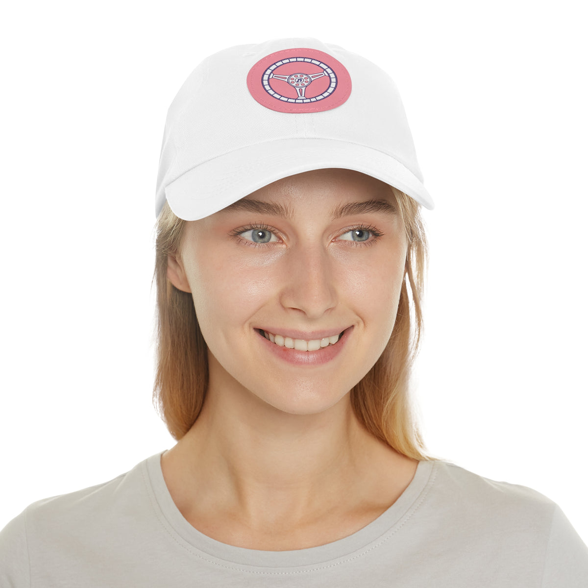 Cars, Music & Movies Leather Patch Hat – Film Strip Steering Wheel Logo