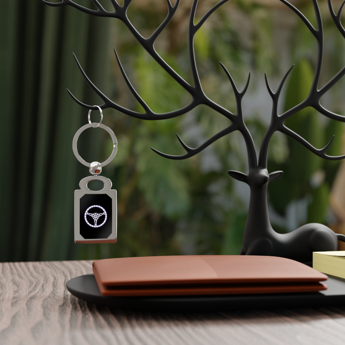 Cars, Music & Movies Photo Keyring – Steering Wheel Logo