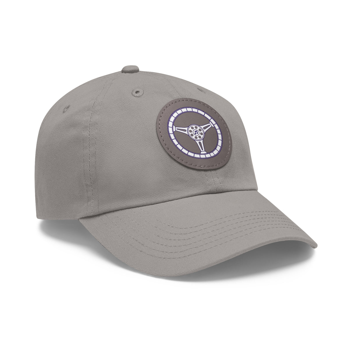 Cars, Music & Movies Leather Patch Hat – Film Strip Steering Wheel Logo