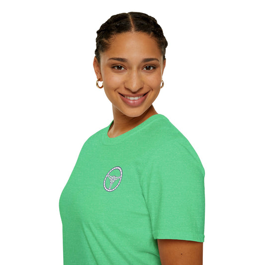 Cars, Music & Movies Unisex T-Shirt – Film Strip Steering Wheel Logo