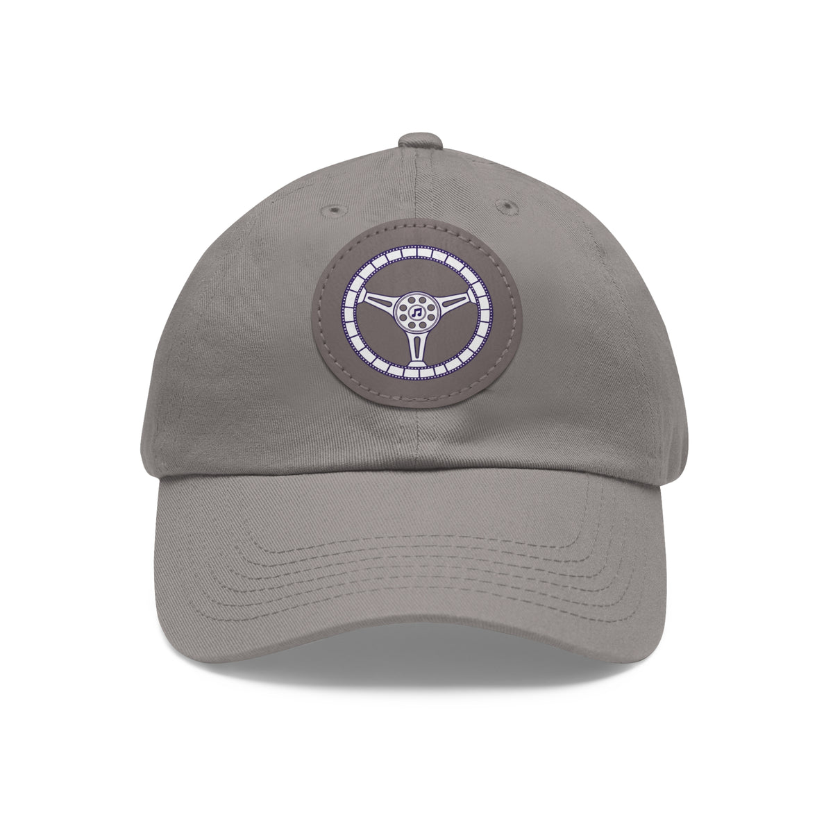 Cars, Music & Movies Leather Patch Hat – Film Strip Steering Wheel Logo