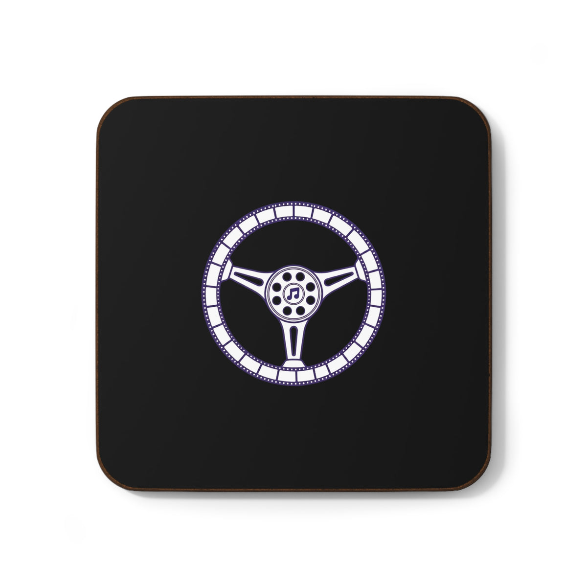 Cars, Music & Movies Hardboard Coaster – Steering Wheel Logo